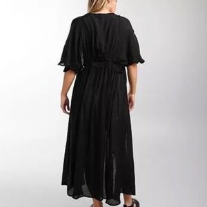 Timing Black Boho Lace Detail Duster Kimono - Size L